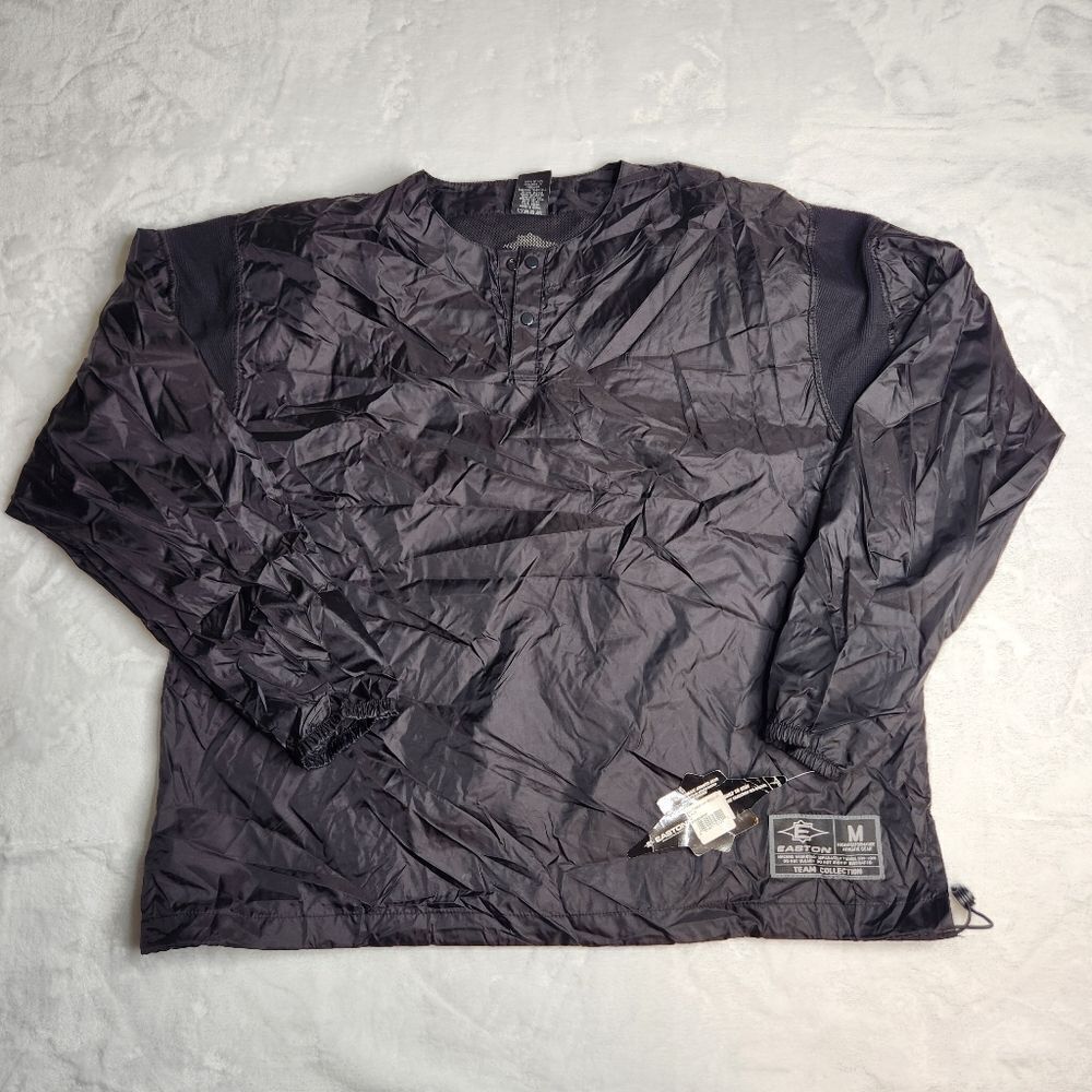 NWT Easton Black Nylon Windbreaker Sz M
